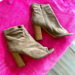 Fall open toe Booties